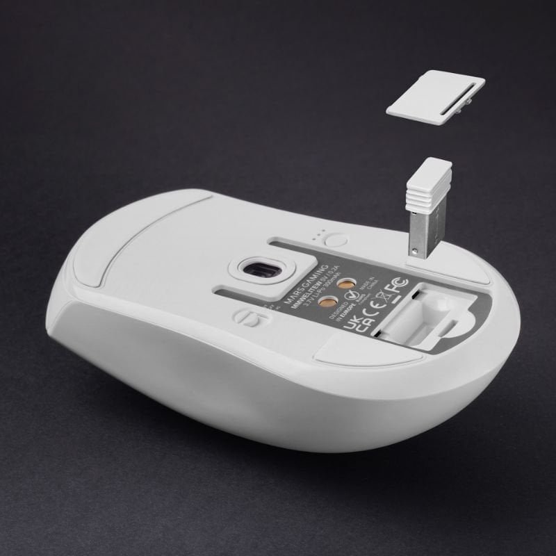 Mousen GamingSem fiosMars Gaming MMW-Elite| Bateria Recargable| Até 20000 DPI| Branco