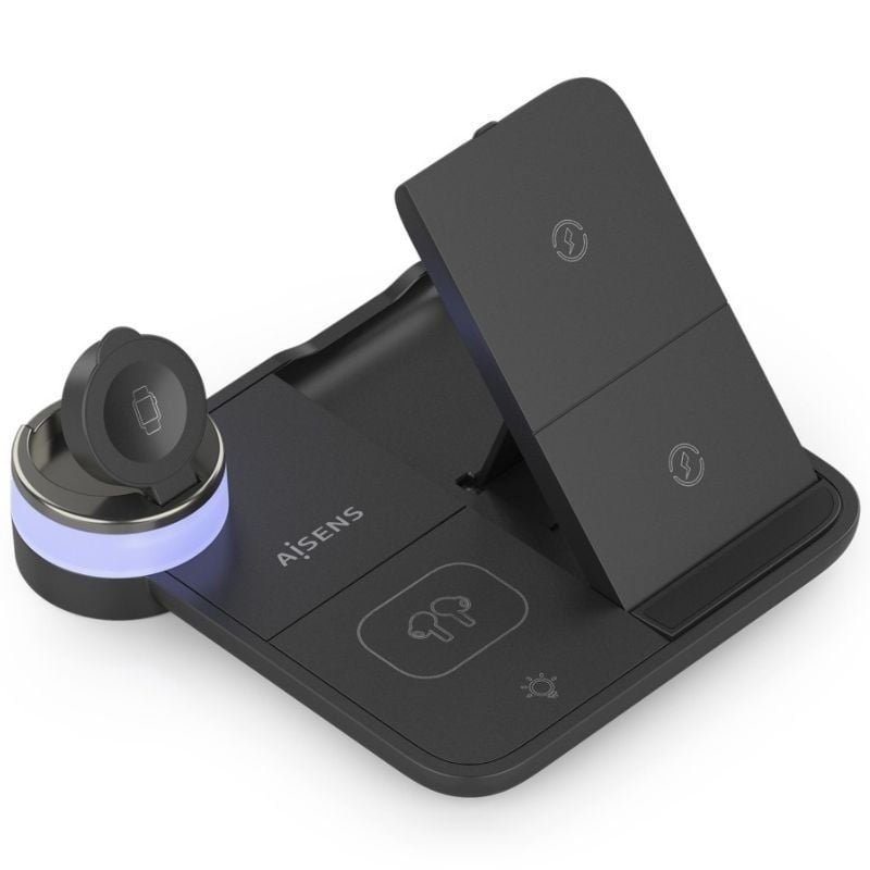 Base de carga Wireless Aisens ASCH-15W4WC062-BK| 15W| Preto