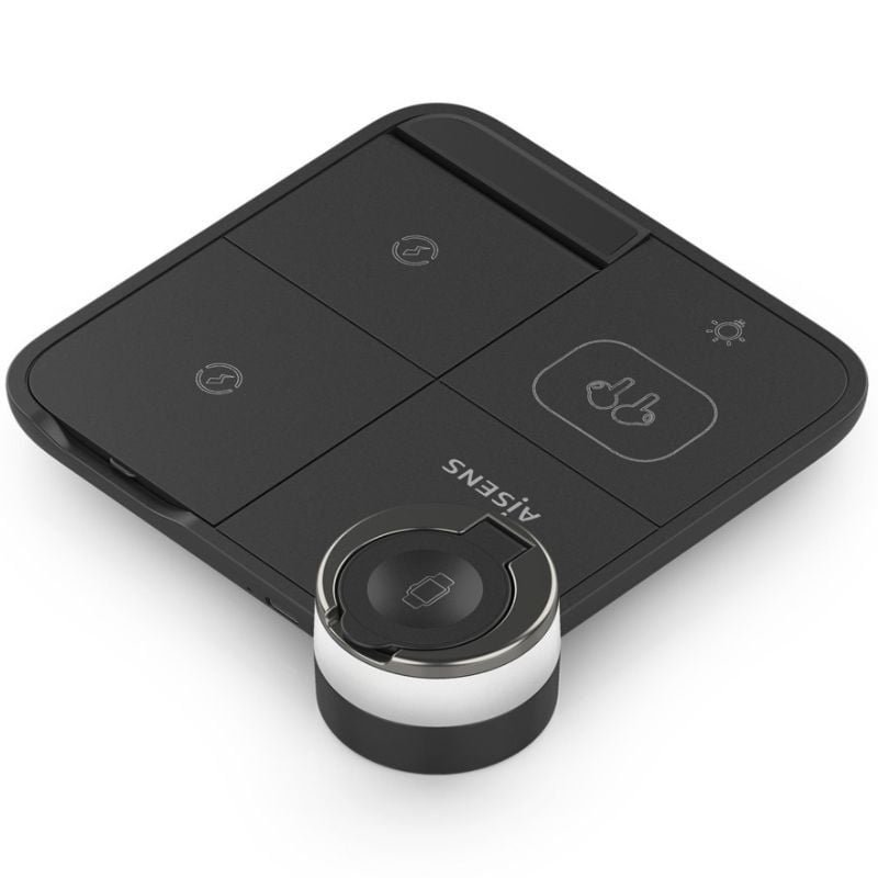 Base de carga Wireless Aisens ASCH-15W4WC062-BK| 15W| Preto