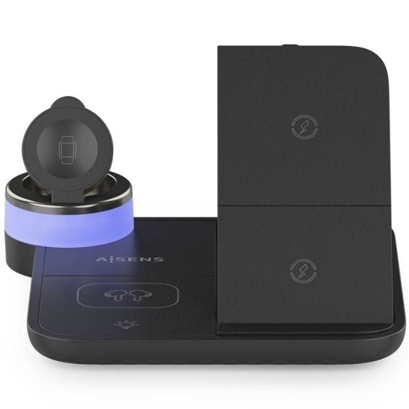 Base de carga Wireless Aisens ASCH-15W4WC062-BK| 15W| Preto