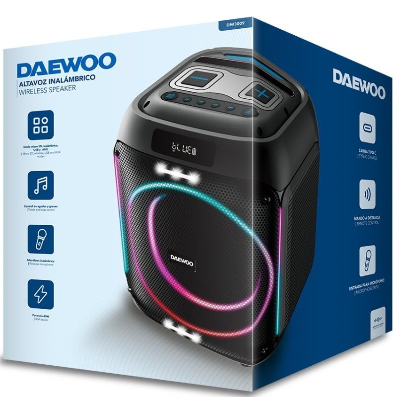 High-falant daewoo party bluetooth de alta falant dw3009| 40W| 2.1