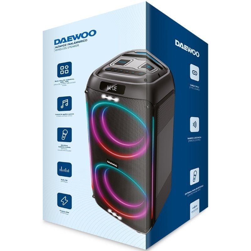 High-falant portátil com bluetooth daewoo party high-falant dw3010| 40W| 2.1