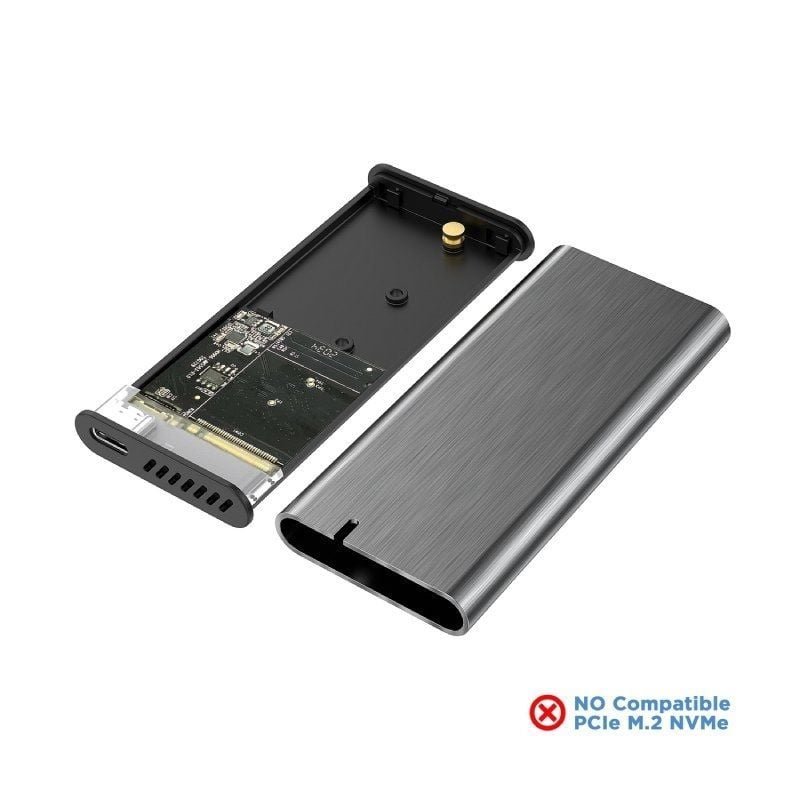 Caixa externa para SSD SSD M.2 SATA Aisens ASM2-007GRY| USB 3.1 Gen1| sem parafusos