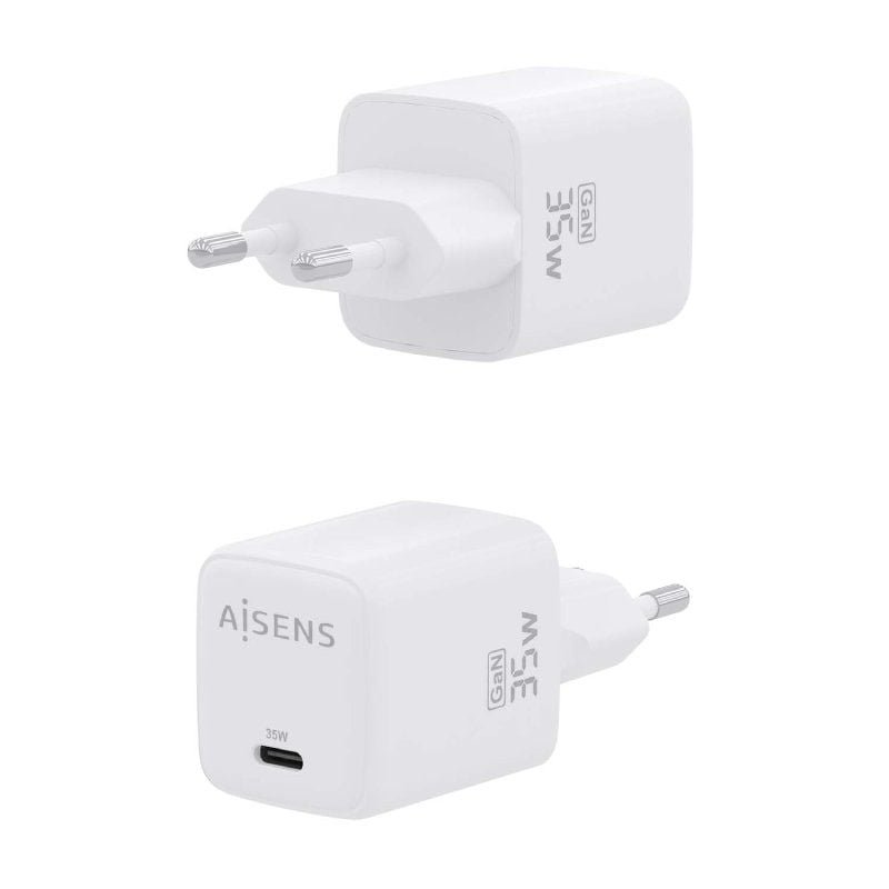 Carregador de parede Aisens GaN ASCH-35W1P016-W | 1xUSB Tipo C | 35W