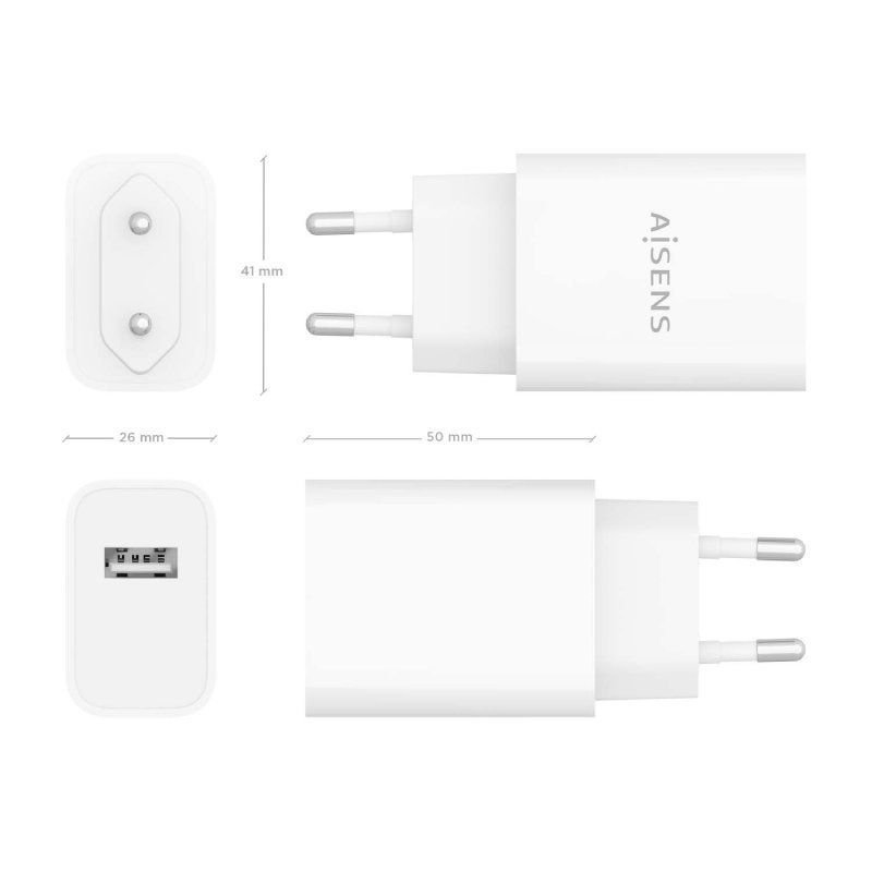 Carregador de parede Aisens A110-0853 | 1xUSB | 10,5W