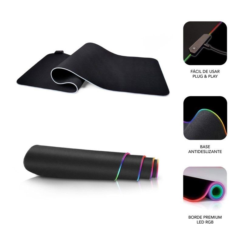 Tapete Subblim MP-02RGB01 LED RGB XL 800 x 300 x 4 mm