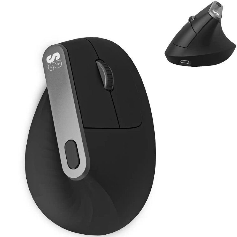Subblim Nature Vertical Ergo Dual Battery| Bateria recarregável | Até 4000 dpi| Preto