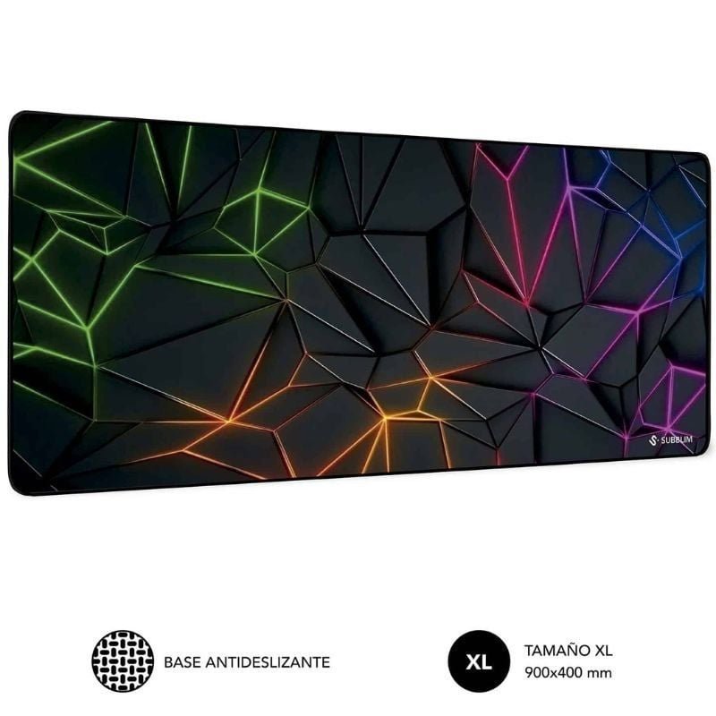 Tapete Subblim Neon Obsidian XL 900 x 400 x 3 mm