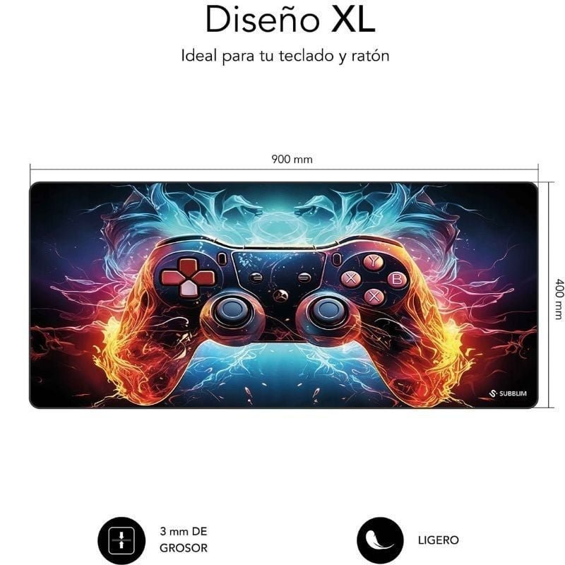 Tapete Subblim GameCore XL Mouse Pad 3 mm 900 x 400 x