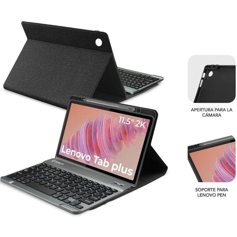 Base com Teclado Subblim Keytab Pro BT Lenovo Tab 2025 11.5'| Preto