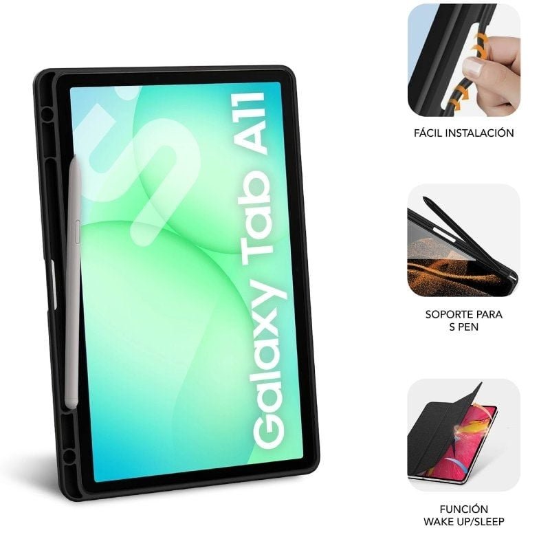 Base Subblim Clear Shock Case para Samsung A11 8.7'| Preto