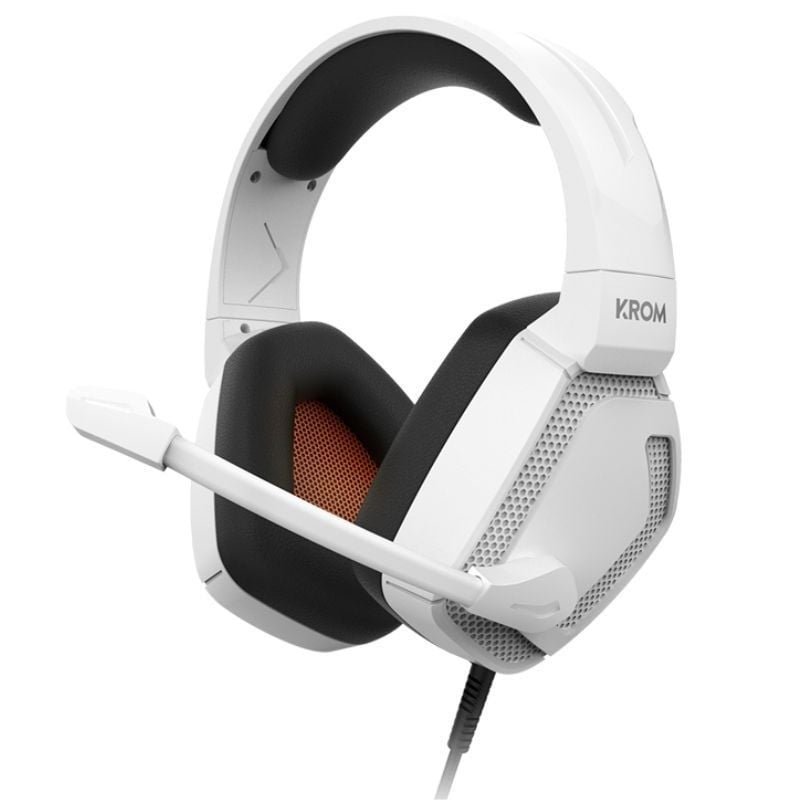 Auriculares Gaming com microfone Krom Kopa Pro| Jack 3.5| Brancos