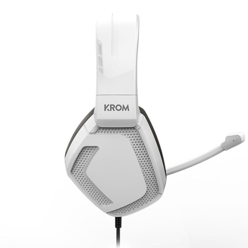 Auriculares Gaming com microfone Krom Kopa Pro| Jack 3.5| Brancos