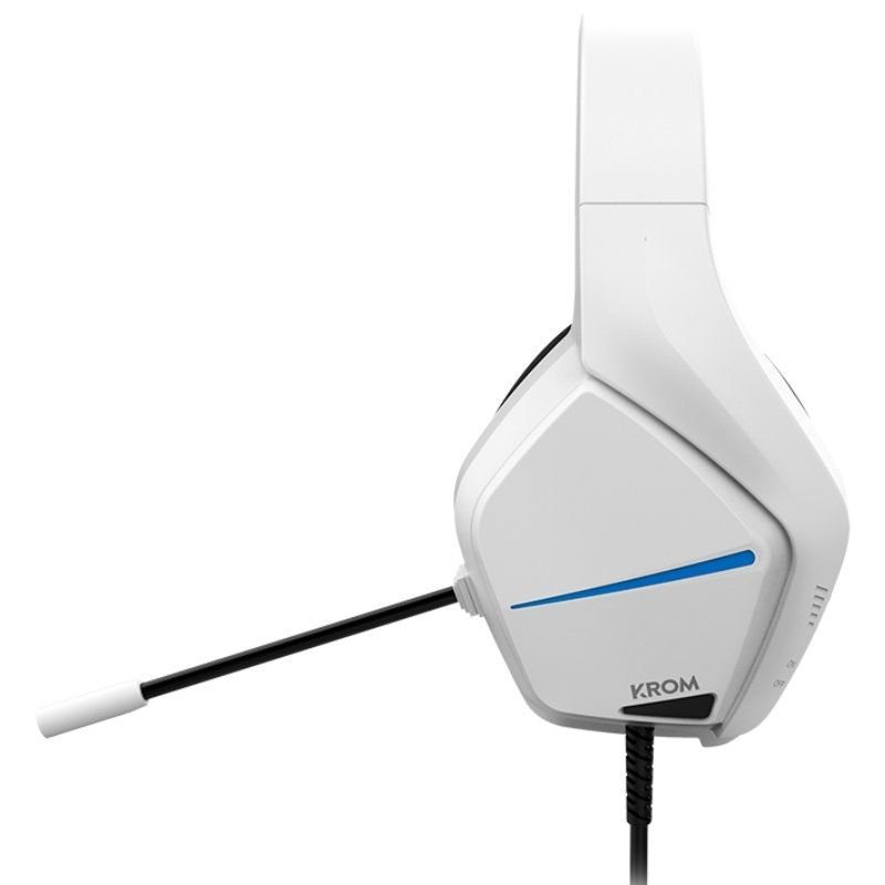 Auriculares Gaming com microfone Krom Kopa Move| Jack 3.5| Brancos
