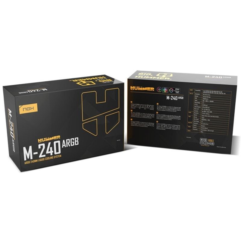 Sistema de refrigeração líquida Nox M-240 ARGB
