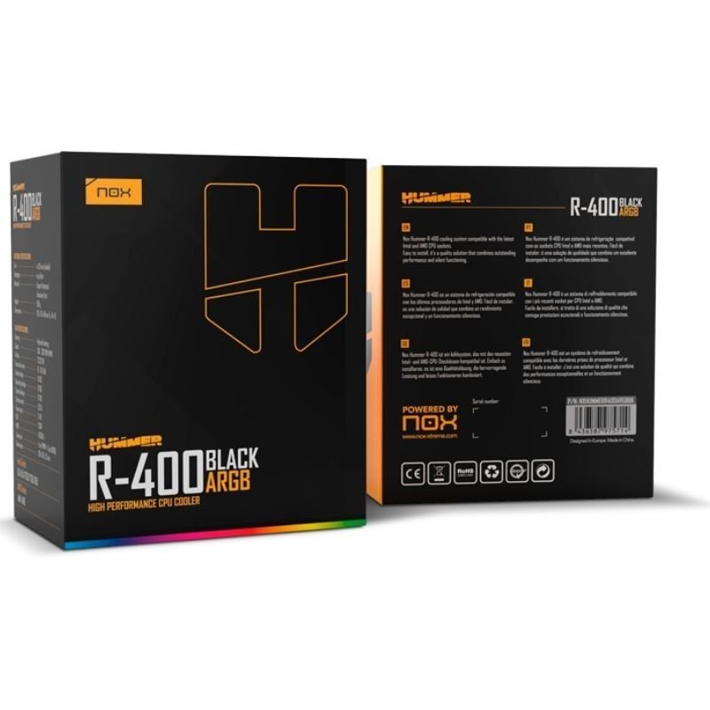 Ventilador com Difusor Nox Hummer R-400 ARGB 12cm