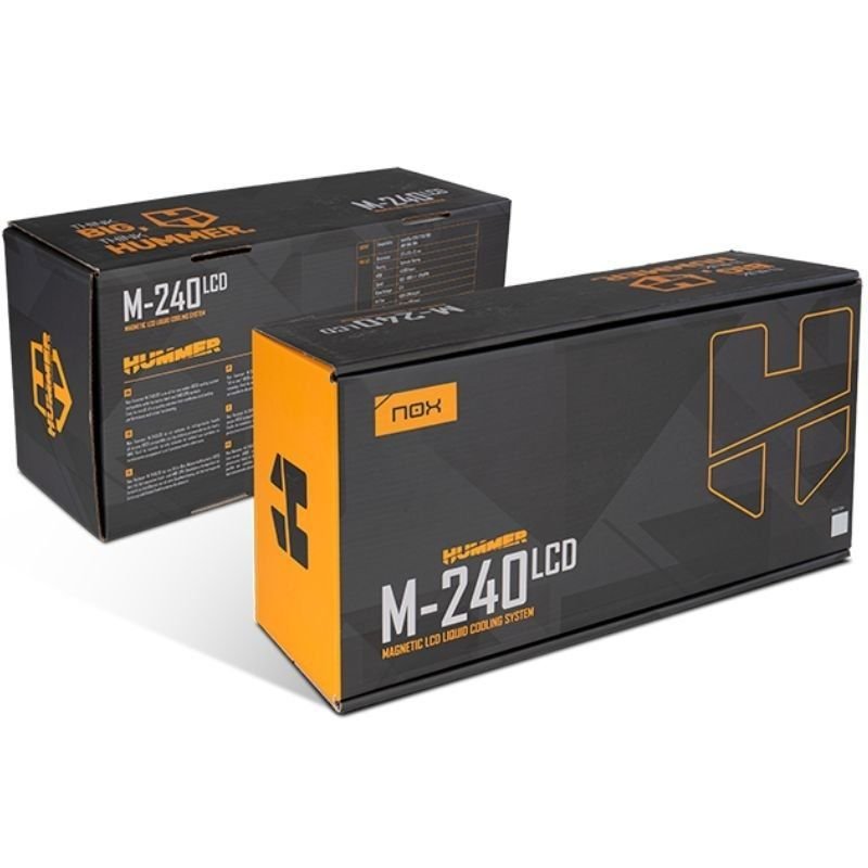 Sistema de refrigeração líquida Nox M-240 LCD em branco