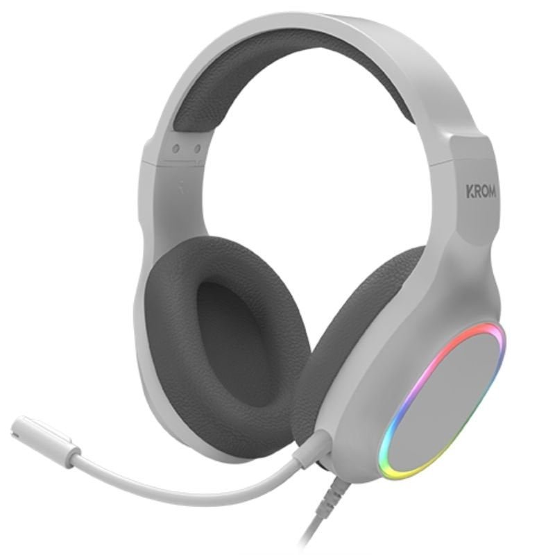 Pack Gaming Krom Kenta| Teclado RGB + Mouse + Tapete + Auriculares| Branco