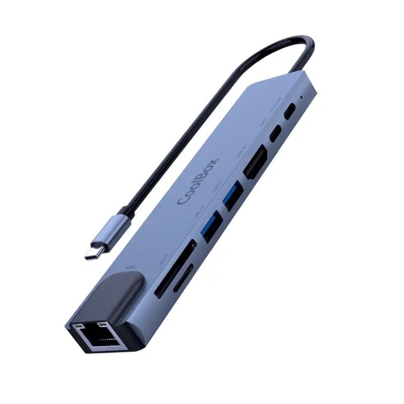 Coolbox M.Dock C81 USB-C|1PD|2USB-A|HDMI|SD|MSD|RJ