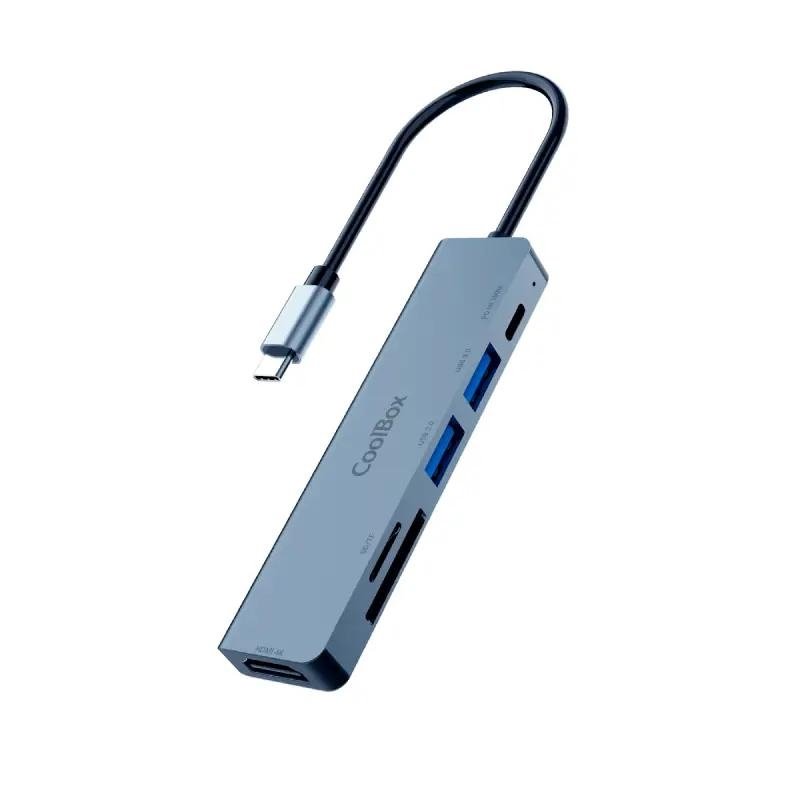 Coolbox MiniDock C61 USB-C PD|2USB-A|SD|MSD|HDMI4K