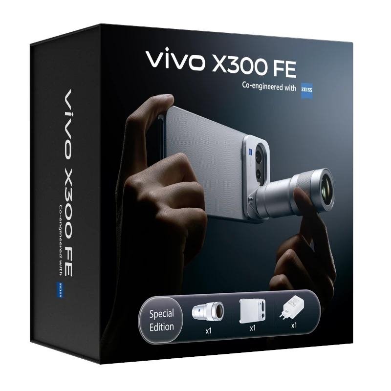 Vivo X300 FE 5G roxo + CH90W + kit de fotos