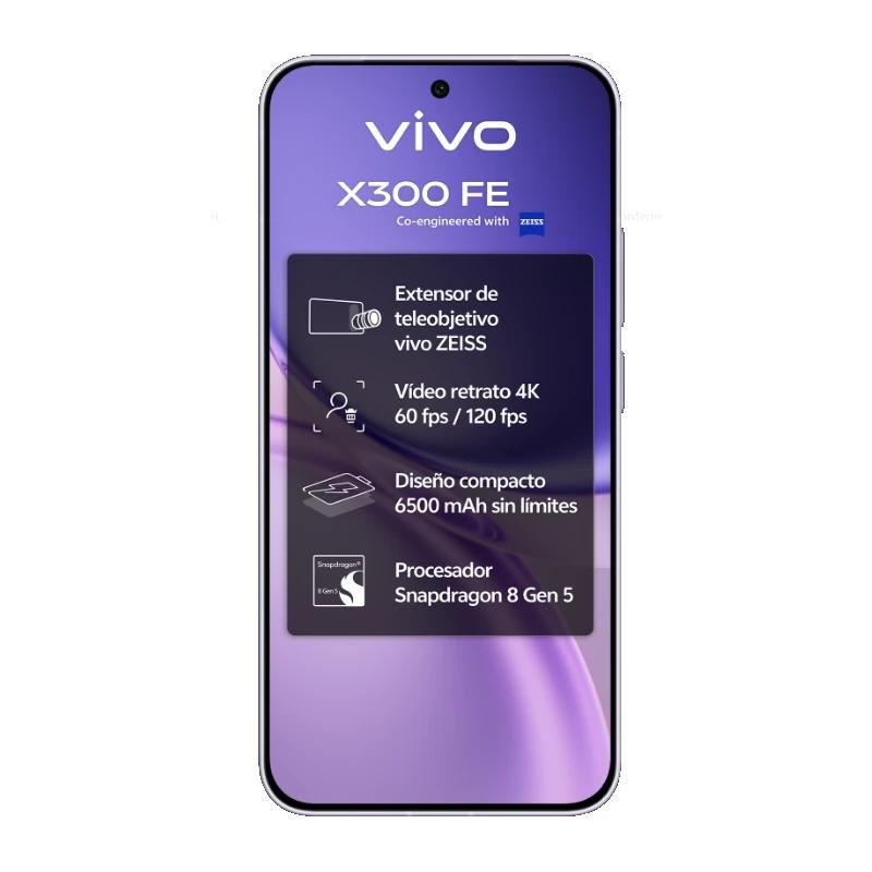 Vivo X300 FE 5G roxo + CH90W + kit de fotos