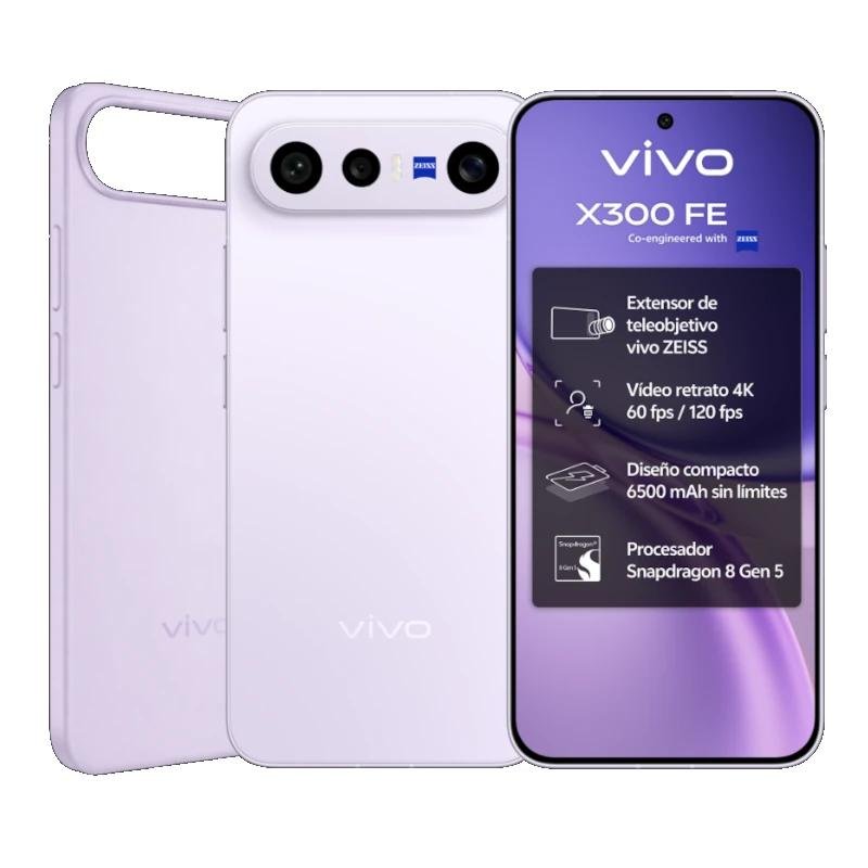 Vivo X300 FE 5G roxo + CH90W + kit de fotos