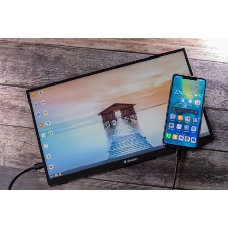Monitor portátil multimídia Verbatim PMT-14 de 14" com tela sensível ao toque Full HD | Preto