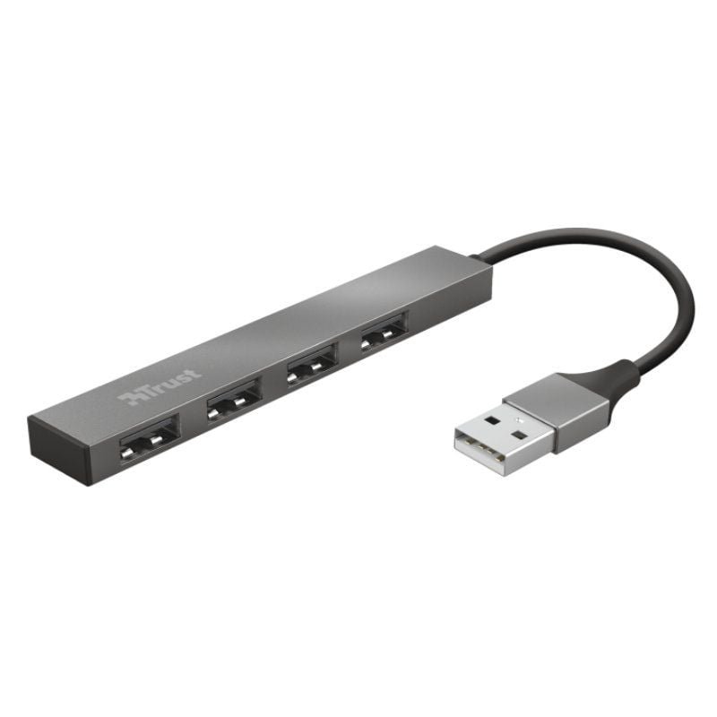 USB 2.0 Trust Halyx Hub| 4xUSB| Cinzento