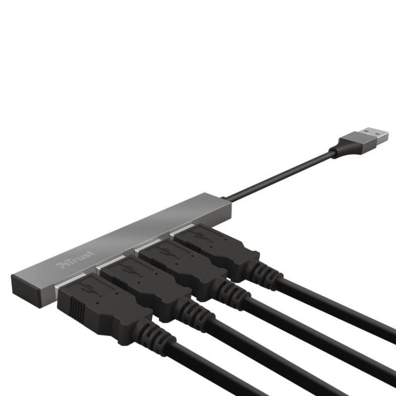 USB 2.0 Trust Halyx Hub| 4xUSB| Cinzento