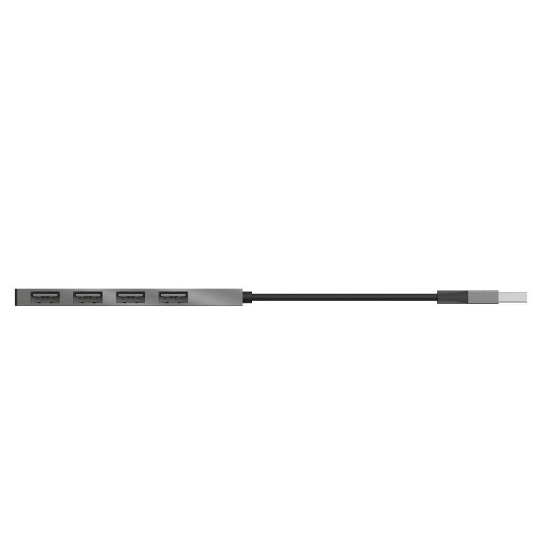 USB 2.0 Trust Halyx Hub| 4xUSB| Cinzento