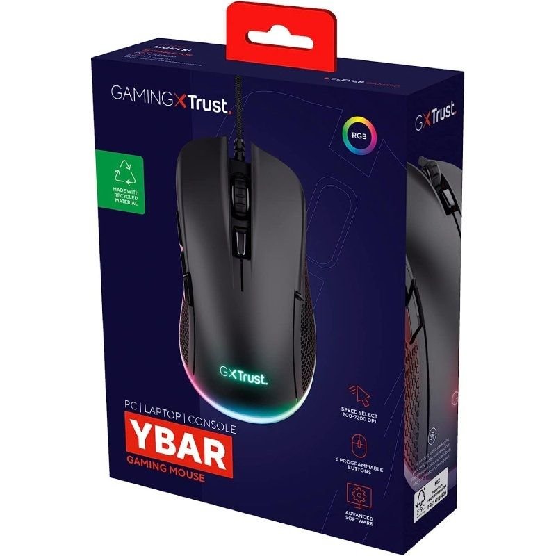 Mouse Gaming Trust Gaming GXT 922 YBAR| Até 7200 DPI