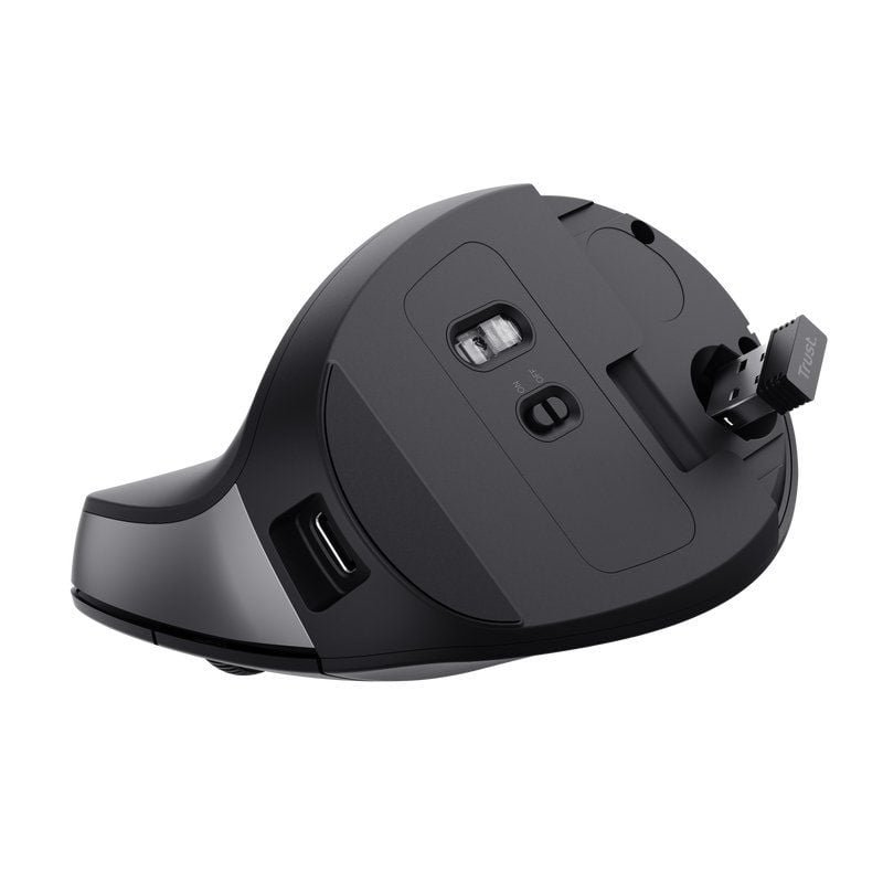Trust Bayo II Wireless Vertical Mouse| Bateria recarregável | Até 2.400 dpi
