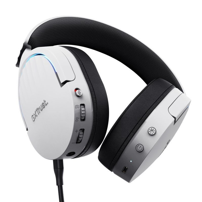 Auriculares Gaming Inalámbricos com Microfone Trust Gaming GXT 491 Fayzo| Bluetooth| Jack 3.5| Brancos