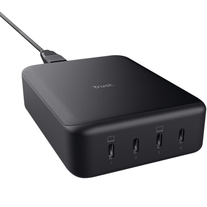 Gan Trust Maxo Wall Charger| 4XUSB Tipo-c| 240W| Automático| Tensão 5-20V
