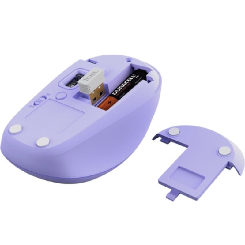 Mini mouse sem fio YVI+ de vários dispositivos | Até 1600 dpi| Roxo