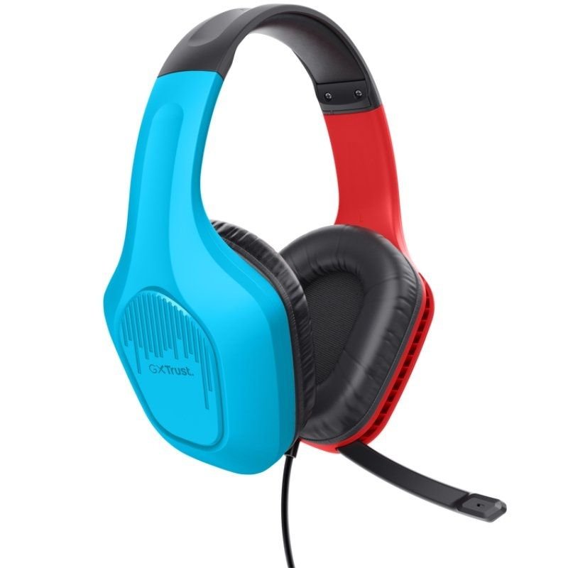 Fones de ouvido gamers Trust Gaming GXT 416S com microfone Zirox| Jack-3.5| azul e vermelho