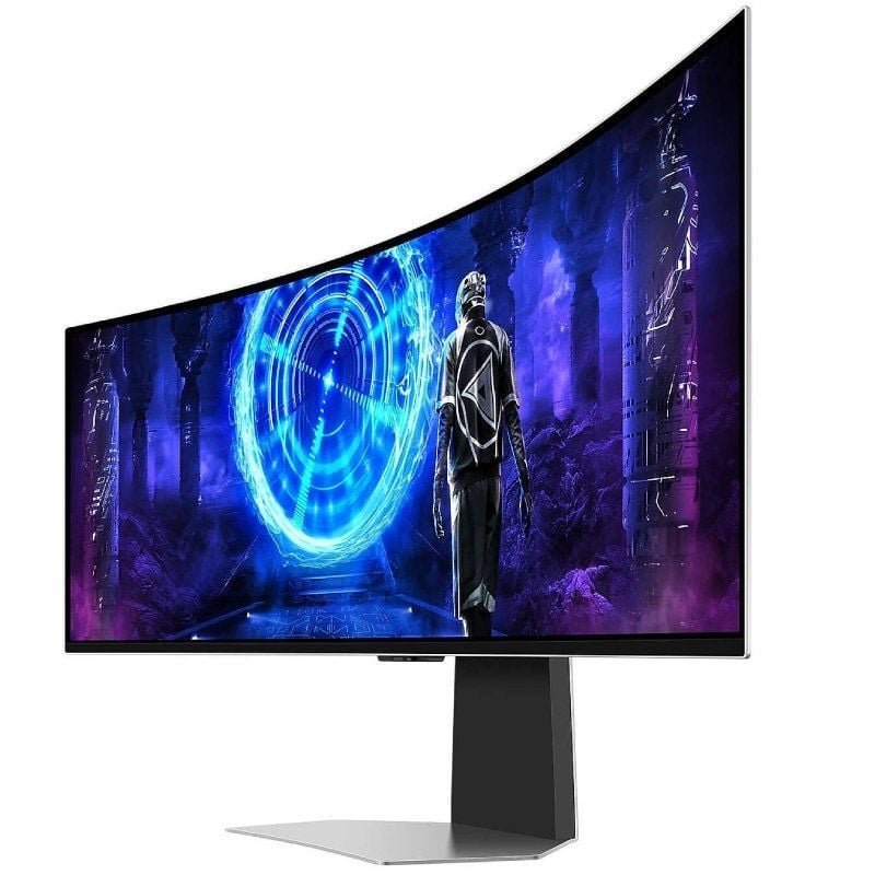 Monitor de jogo panorâmico ODYSSEY G9 S49DG954SU 49" ultra panorâmico | Dual QHD| 0.03ms| 240Hz| OLED| Multimídia| Regulável em altura | Prata