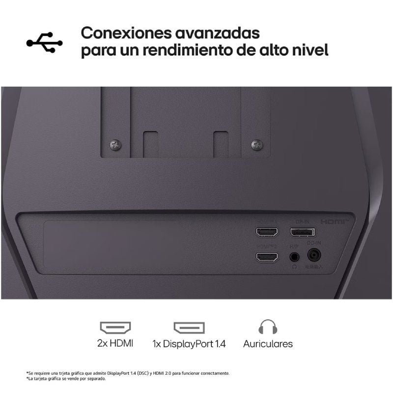 Monitor de jogos curvos LG Ultragear 32G600A-B 31,5"| QHD| 1ms| 180Hz| VA| Regulável em altura