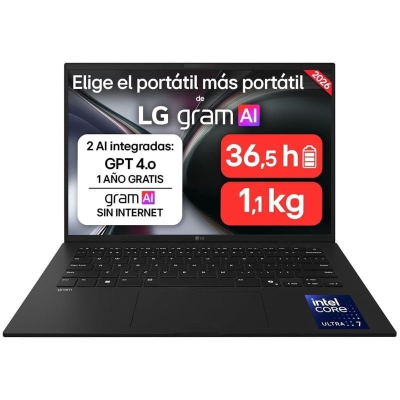 Portátil LG Gram 14ZD90U-G.AX85BN Intel Core Ultra 7-355| 32GB| 512GB SSD| 14'| Sem sistema operacional