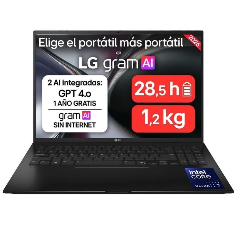 Portátil LG Gram 16ZD90TL-G.AX85BN Intel Core Ultra 7-258V| 32GB| 512GB SSD| 16'| Sem sistema operacional
