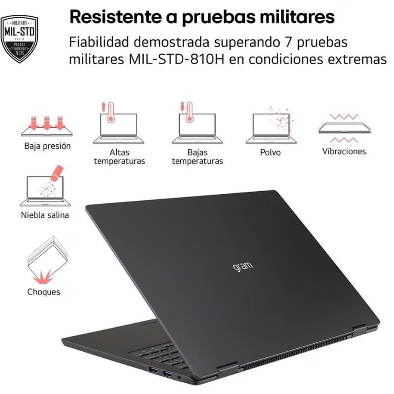 Portátil LG Gram 16ZD90TL-G.AX85BN Intel Core Ultra 7-258V| 32GB| 512GB SSD| 16'| Sem sistema operacional