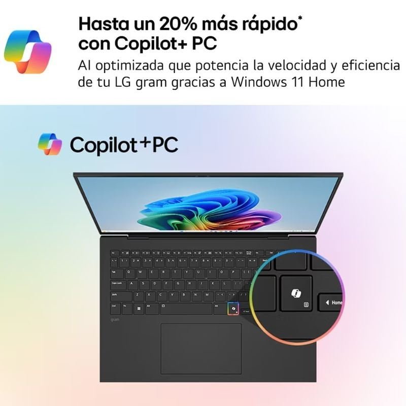 Portátil LG Gram Pro 16Z90U-K.AUB5BN Intel Core Ultra X7-358H| 32GB| 512GB SSD| 16'| Win11