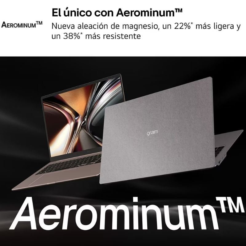 Portátil LG Gram Pro 16Z90U-K.AUB5BN Intel Core Ultra X7-358H| 32GB| 512GB SSD| 16'| Win11