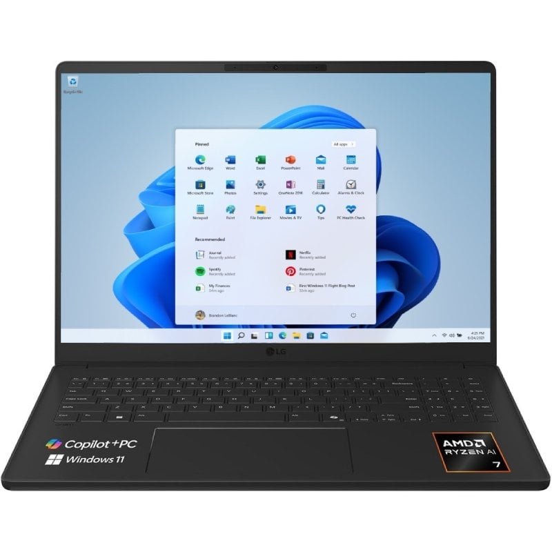 Portátil LG Gram 16U55U-G.AU75BN Ryzen AI 7 445| 16GB| 512GB SSD| 16'| Win11