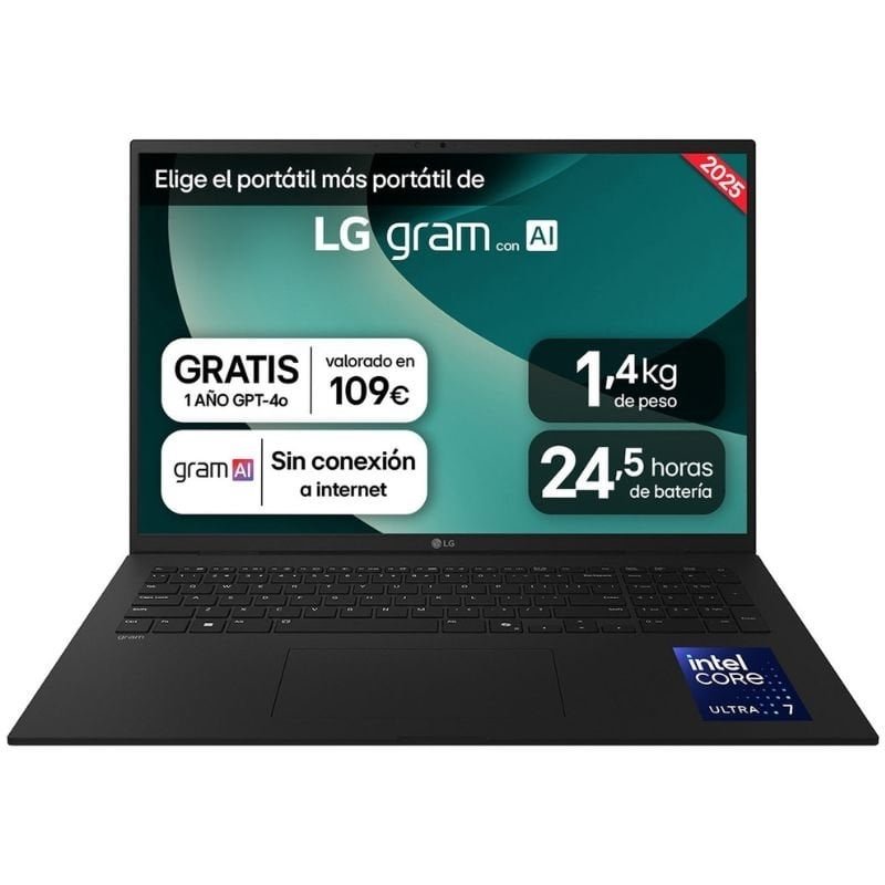Portátil LG Gram 17Z90TL-G.AU88BN Intel Core Ultra 7-258V| 32GB| 1TB SSD| 17'| Win11