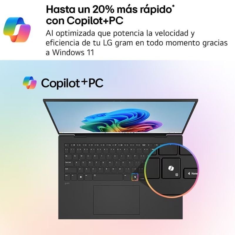 Portátil LG Gram 17Z90TL-G.AU88BN Intel Core Ultra 7-258V| 32GB| 1TB SSD| 17'| Win11
