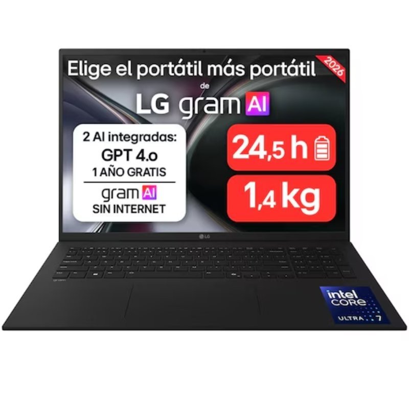 Portátil LG Gram 17ZD90TL-G.AX85BN Intel Core Ultra 7-258V| 32GB| 512GB SSD| 17'| Sem sistema operacional