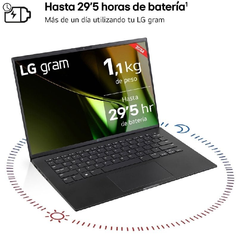 Portátil LG Gram 14ZB90S-G AA55BN Intel Core Ultra 5-115U| 16GB| 512GB SSD| 14'| Win11