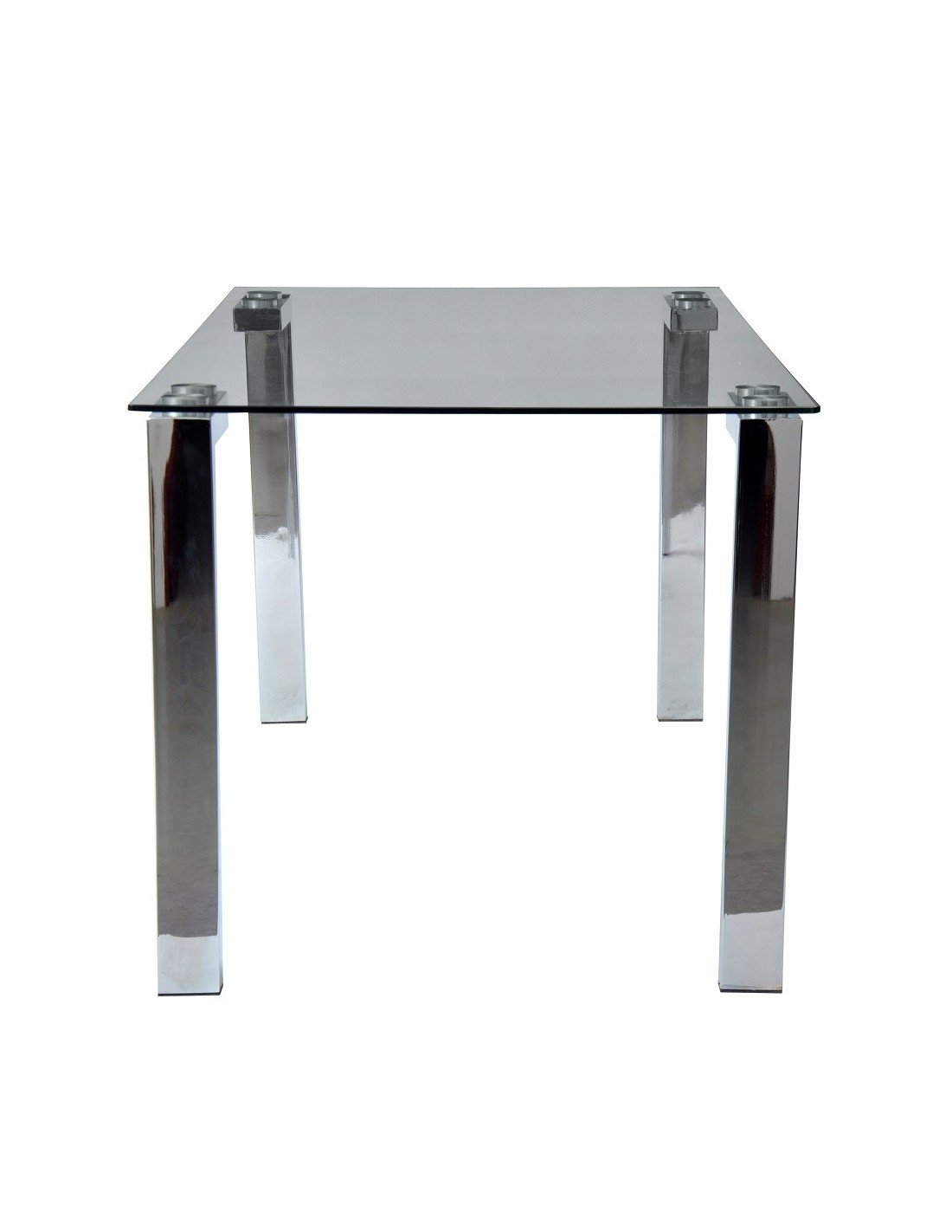Mesa LAINEY, cromada, vidro, 140 x 80 cms